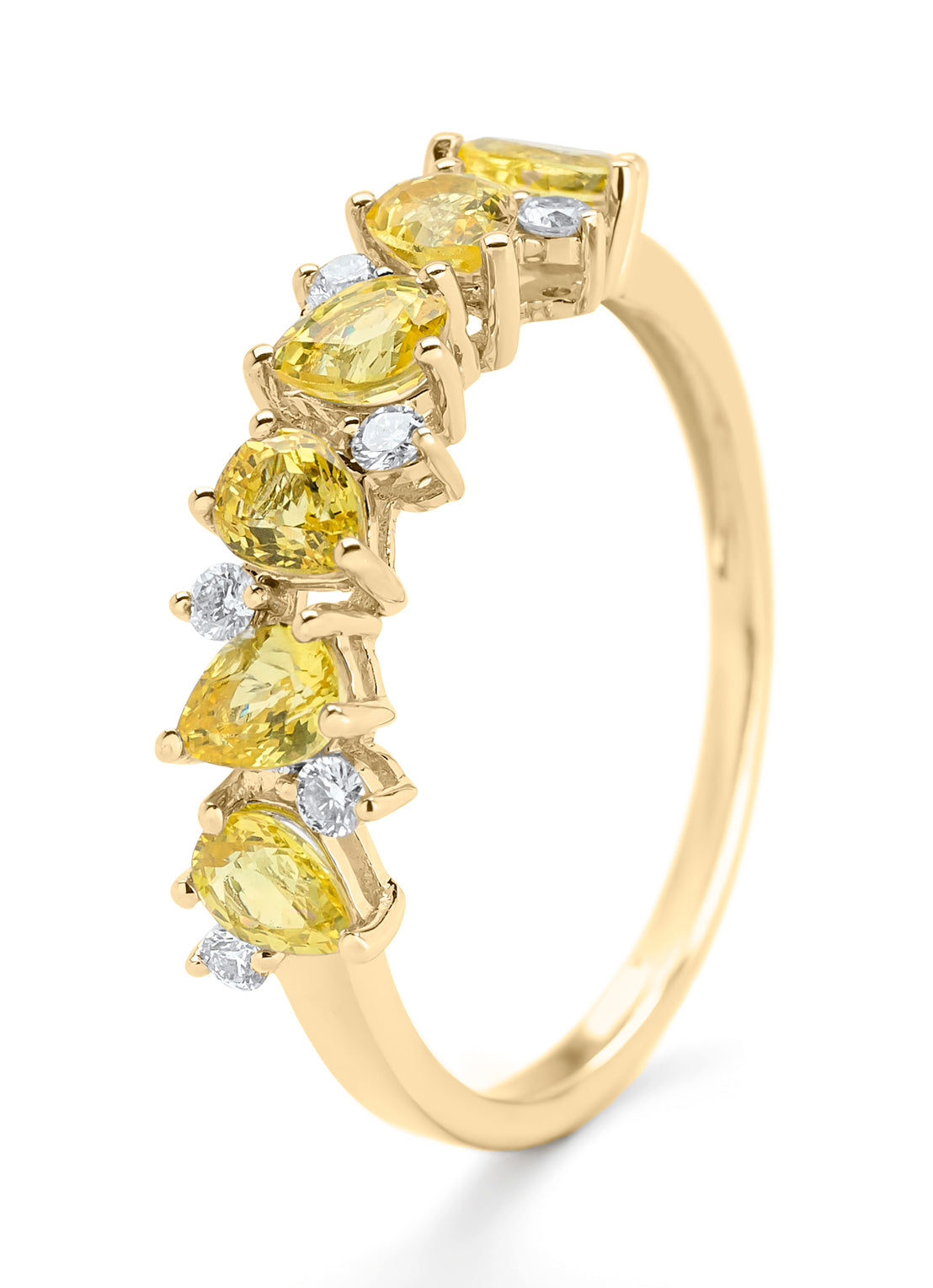 Geelgouden ring, 1.19 ct gele saffier, Eden