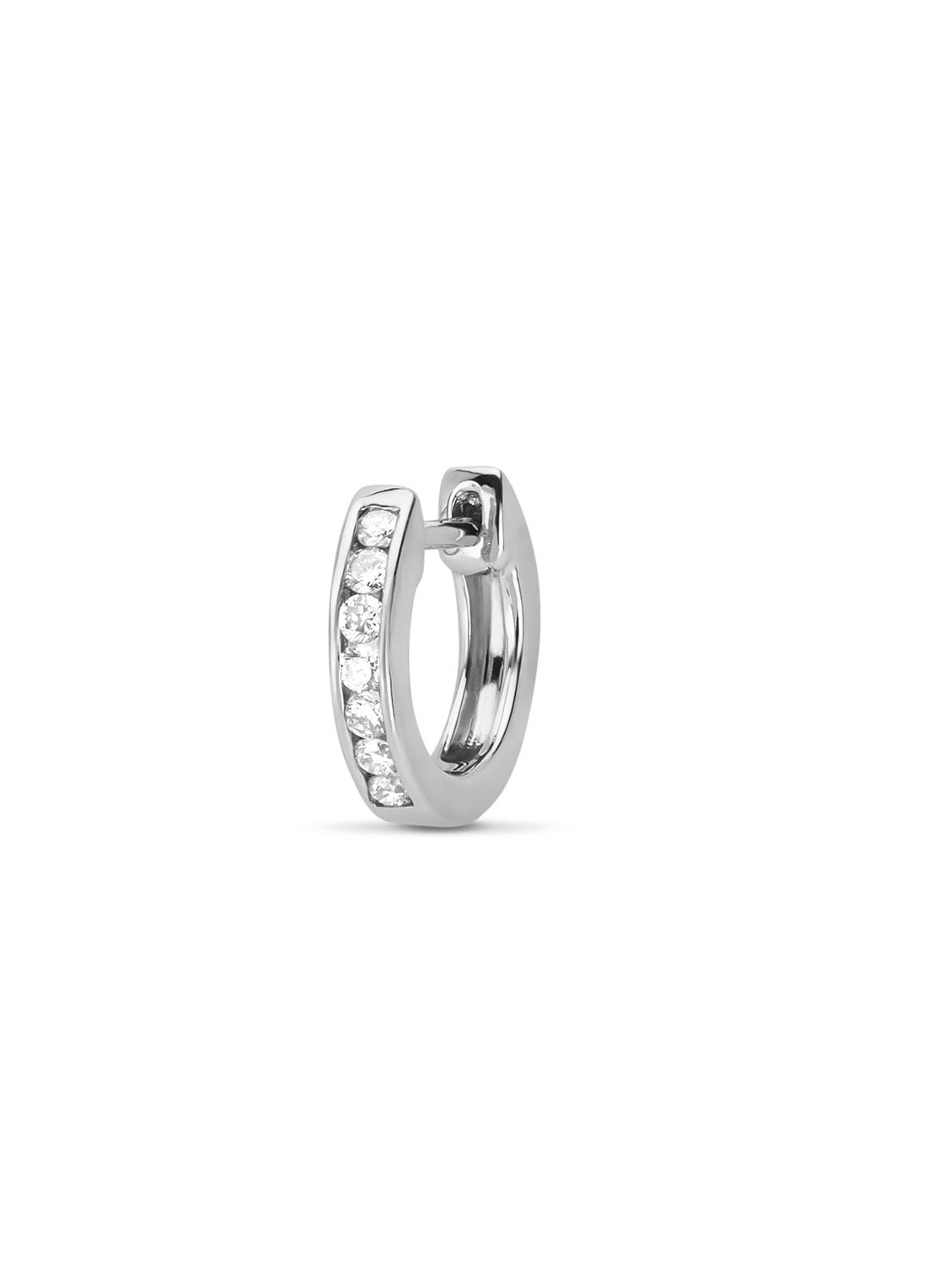 White gold earnip, 0.09 ct diamond, ensemble