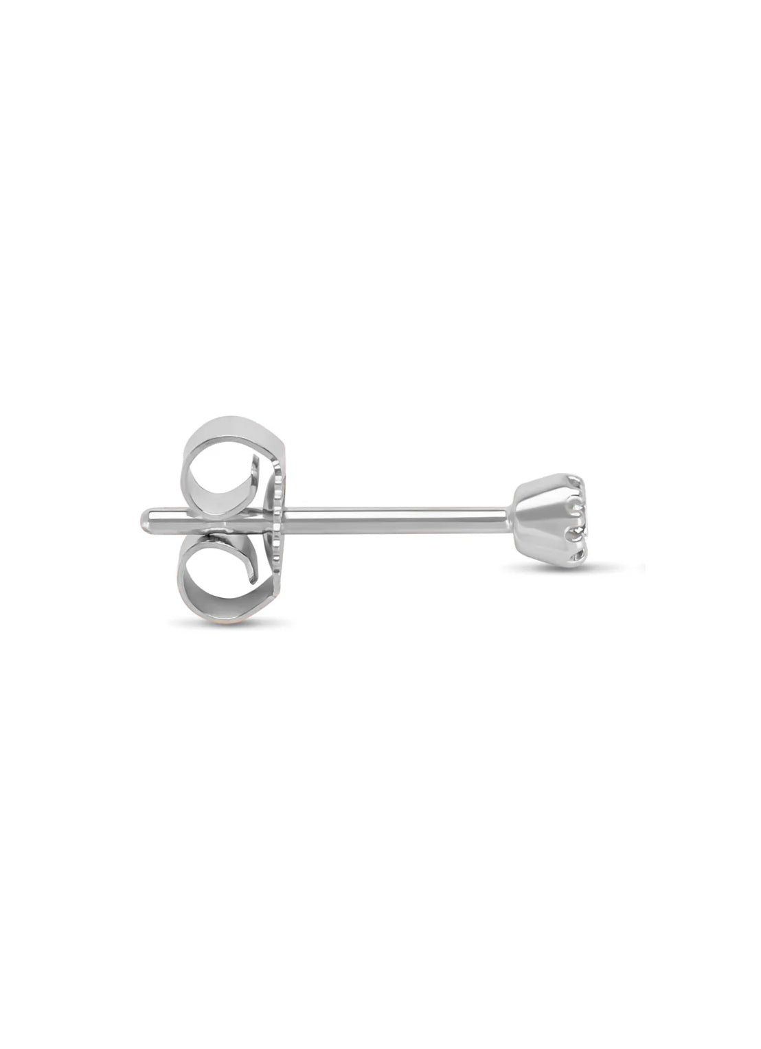 White gold earrings, 0.03 ct diamond, Joy