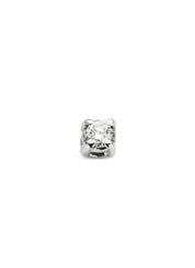 White golden earridge, 0.04 CT Diamond, Solitaire
