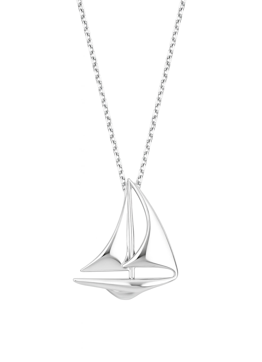 White gold pendant Sailboat, Dutch icons