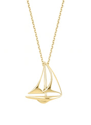 Yellow gold pendant Sailboat, Dutch icons