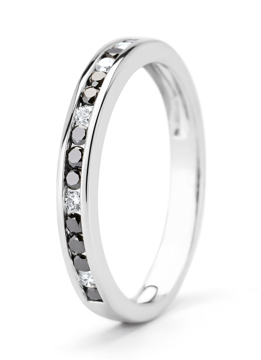 Witgouden ring, 0.25 ct diamant, Ensemble