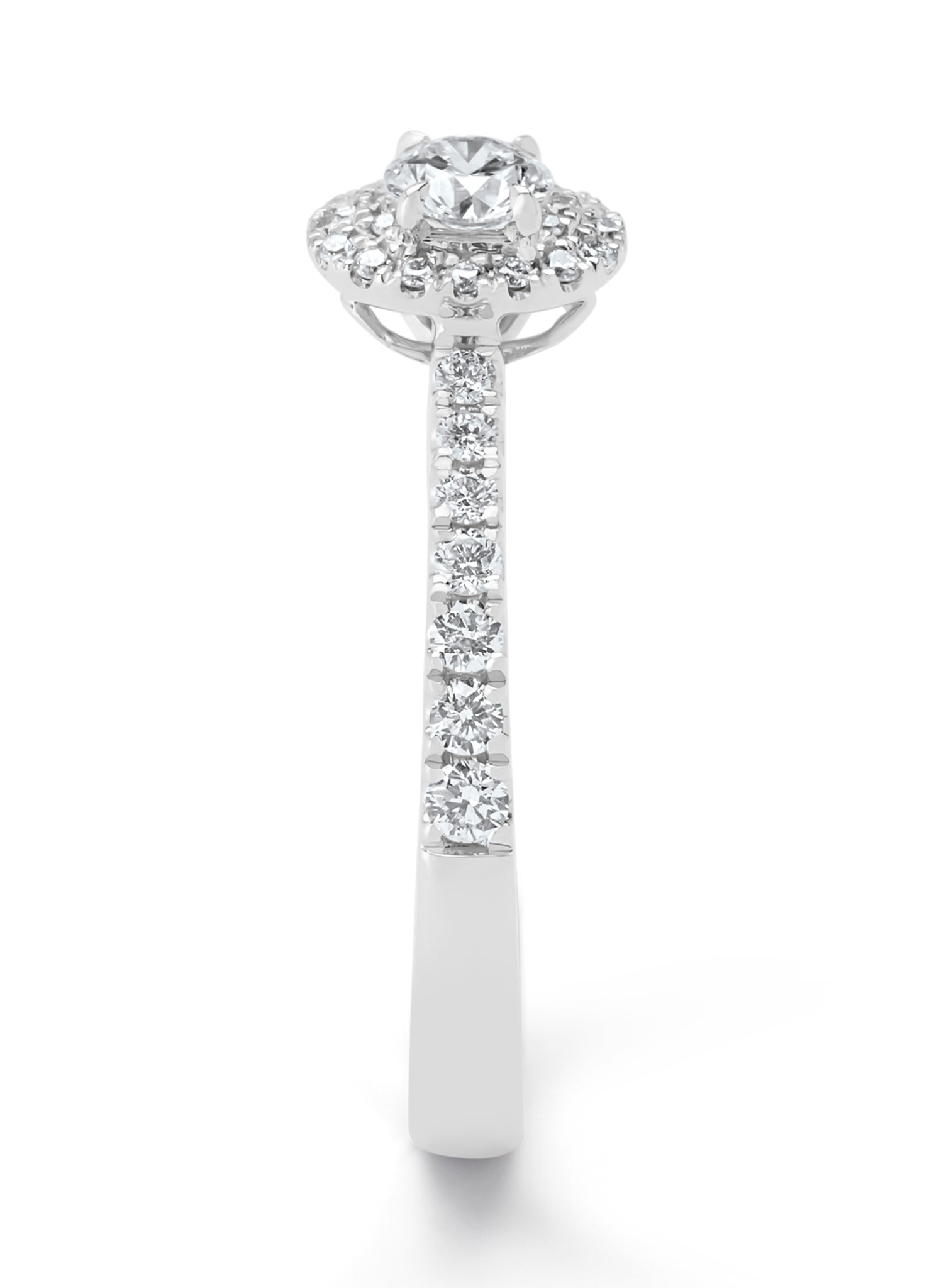 Witgouden ring, 0.49 ct diamant, Petite Romance