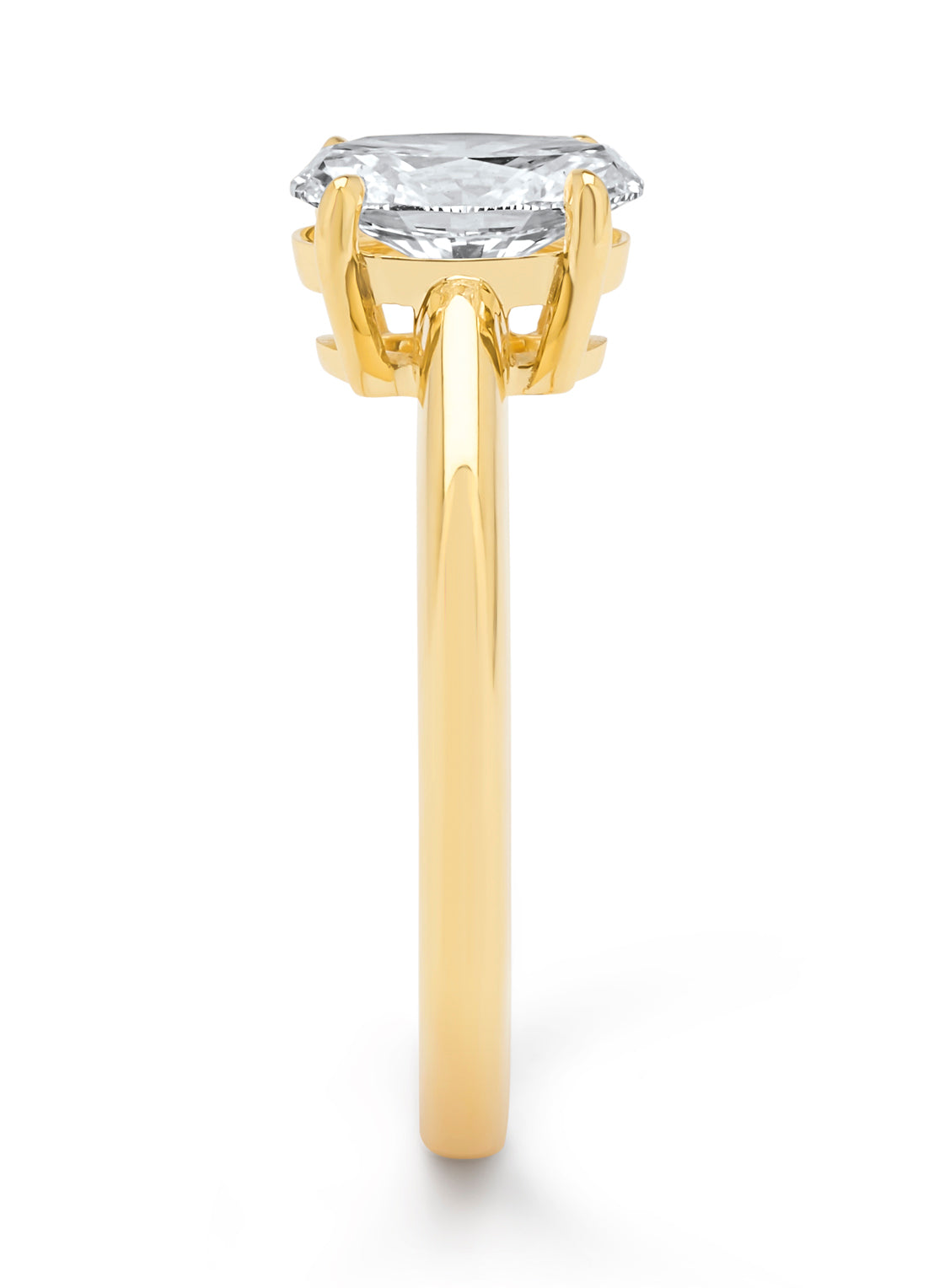 Geelgouden ring, 1.01 ct diamant, Solitair