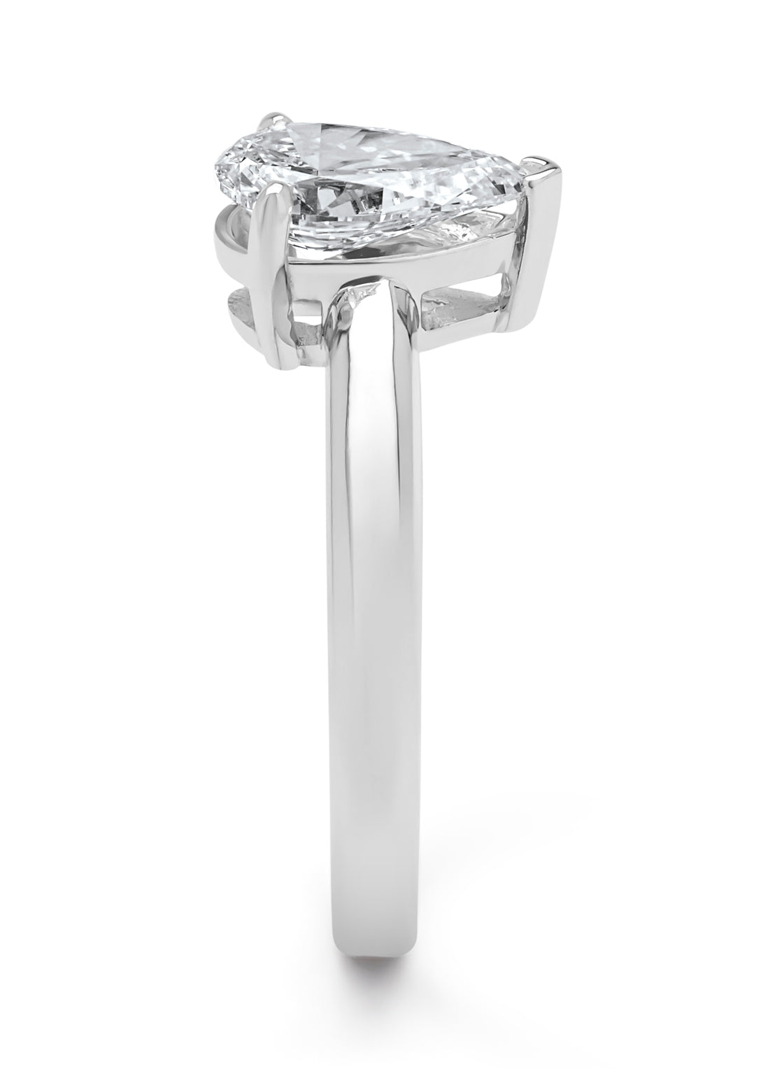 Witgouden ring, 1.01 ct diamant, Solitair