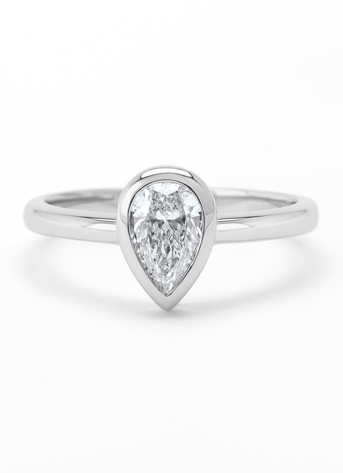 White gold ring, 0.71 ct diamond, Solitaire