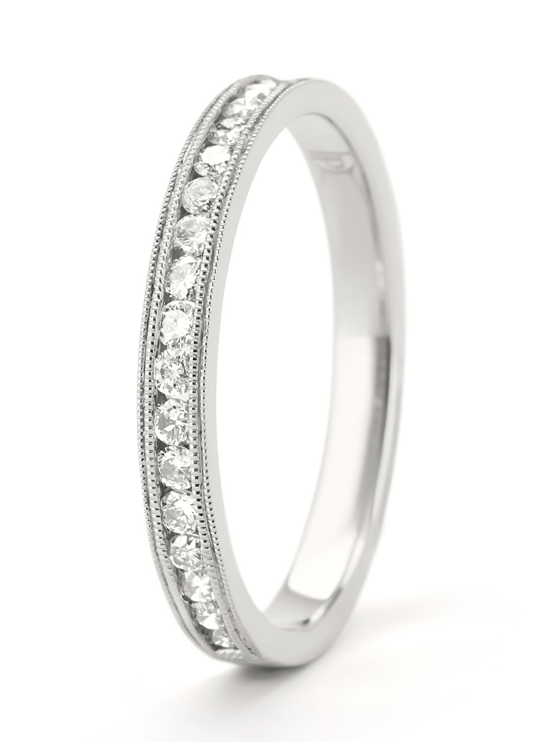Witgouden ring, 0.31 ct diamant, Ensemble