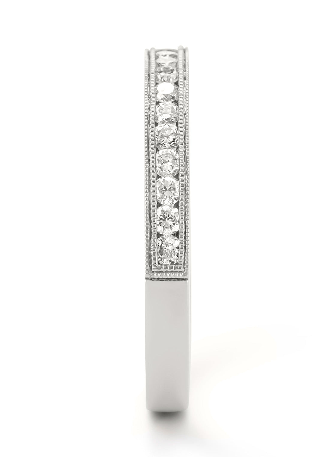 Witgouden ring, 0.31 ct diamant, Ensemble