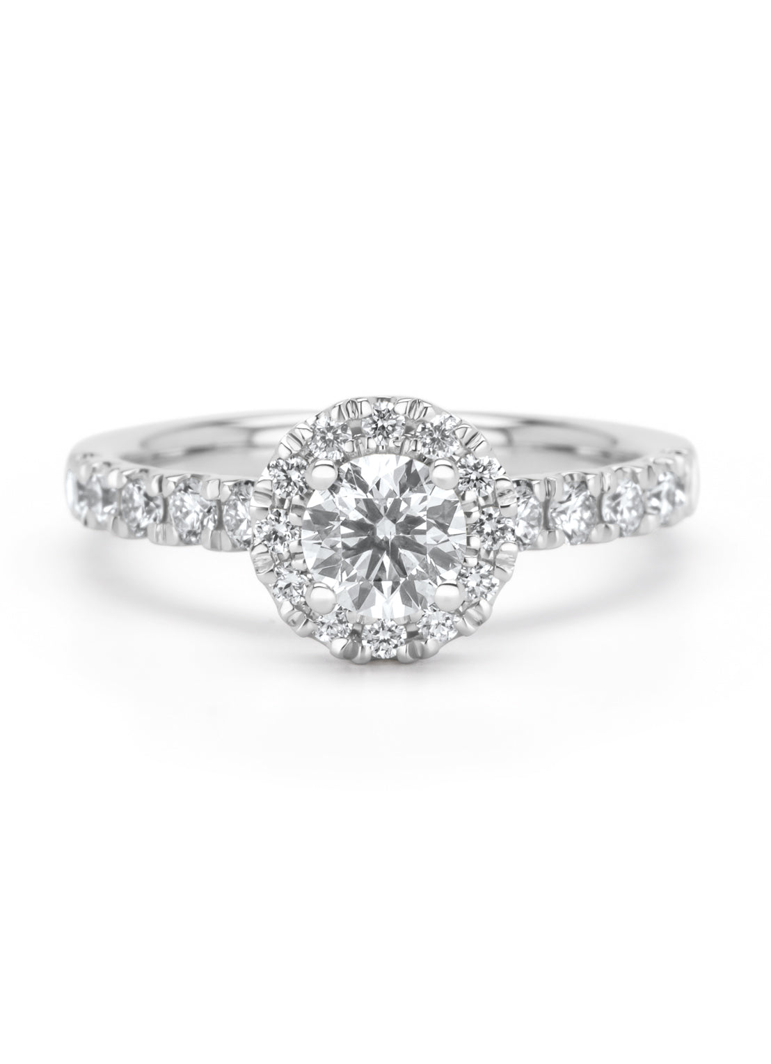 Witgouden ring, 1.10 ct diamant, Perfect Match