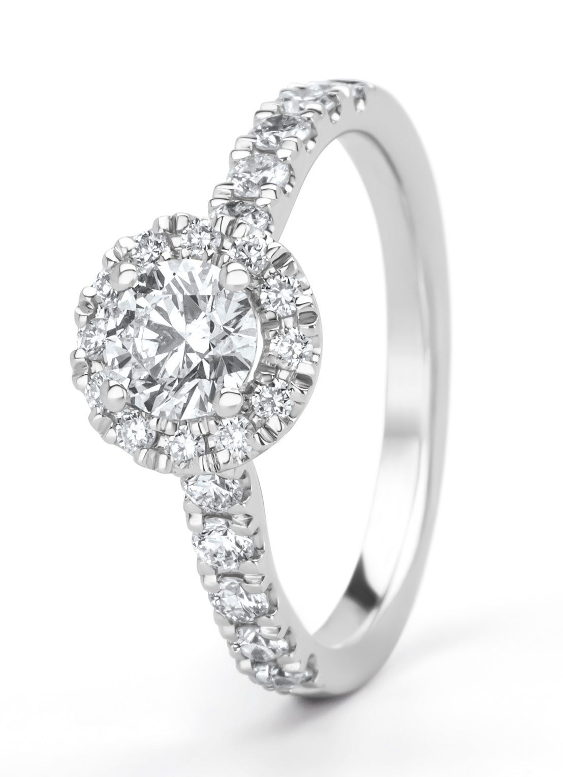 The Halo Match Witgoud, 1.62 ct diamant, Perfect Match
