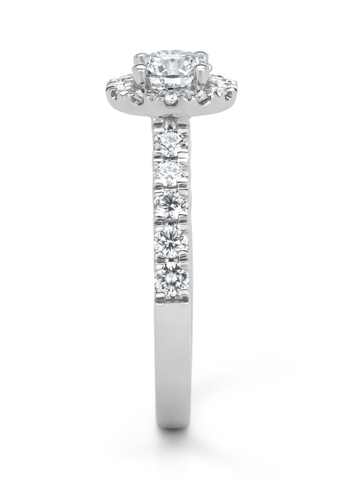 The Halo Match Witgoud, 1.62 ct diamant, Perfect Match
