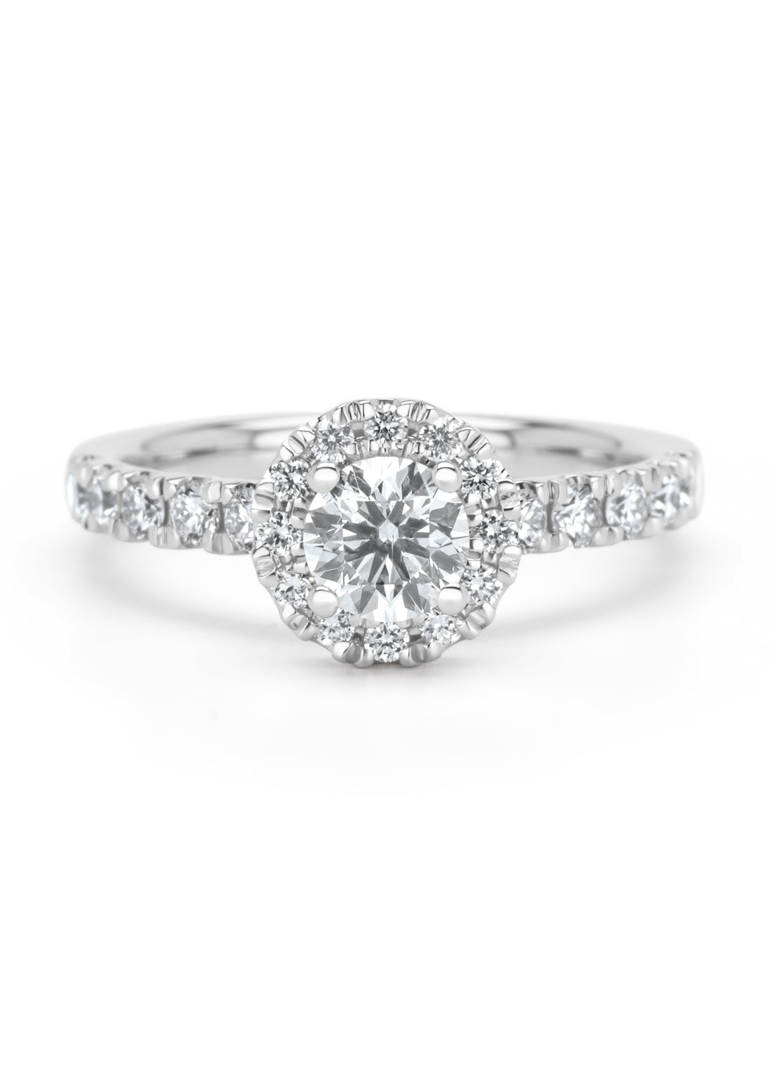The Halo Match Witgoud, 1.62 ct diamant, Perfect Match