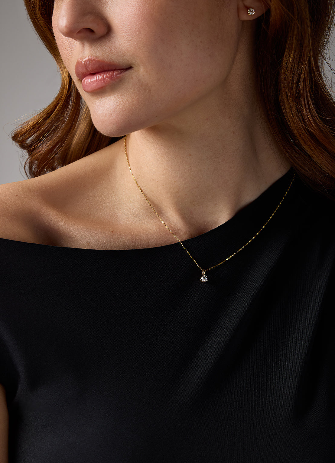 Geelgouden hanger, 0.30 ct diamant, Hearts & Arrows