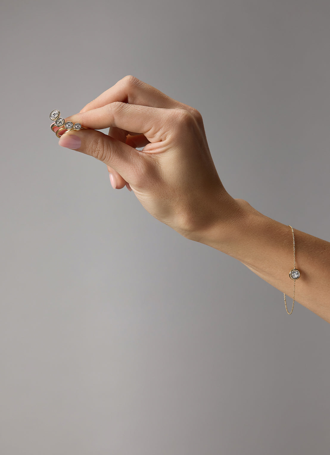 Gouden ring, 0.17 ct diamant, Cosmic