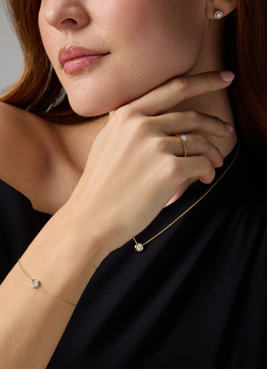 Gouden ring, 0.17 ct diamant, Cosmic