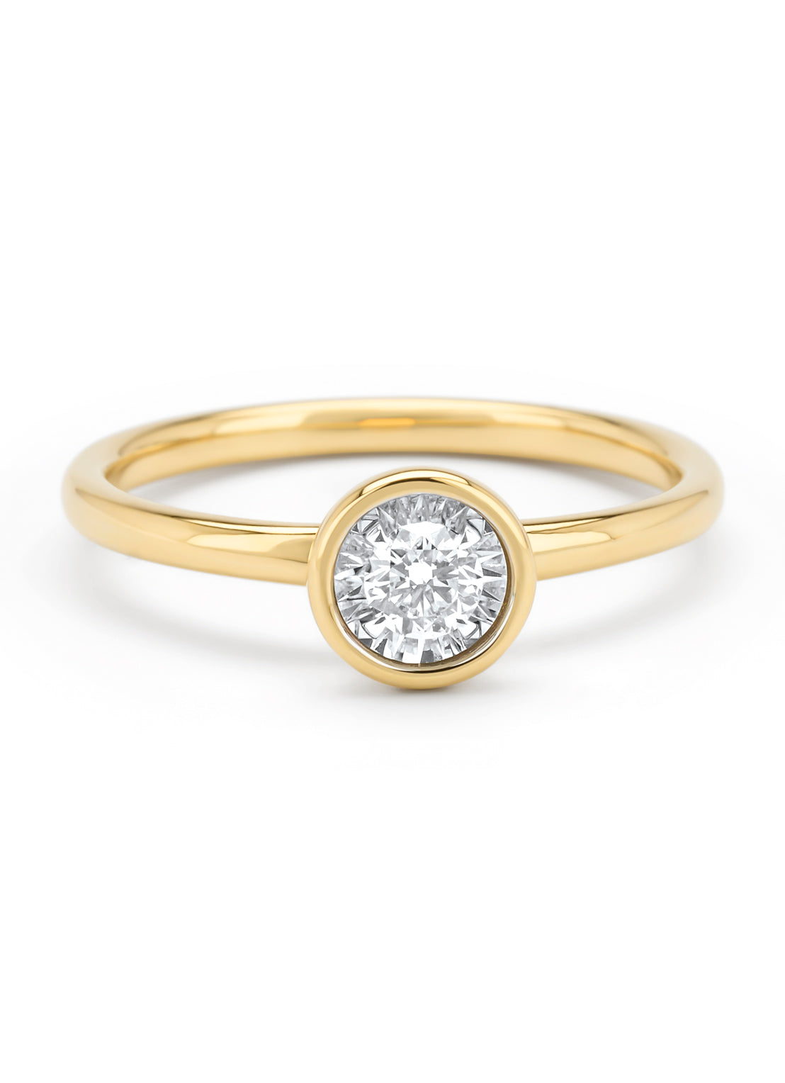 Gouden ring, 0.17 ct diamant, Cosmic