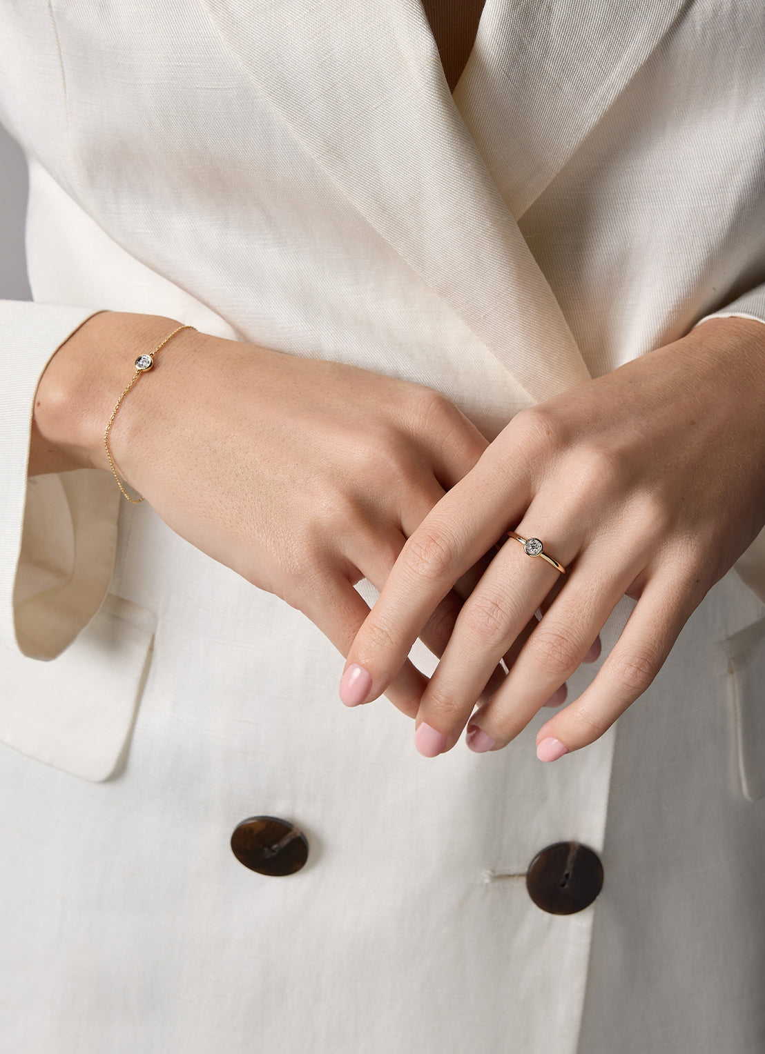 Gouden ring, 0.06 ct diamant, Cosmic