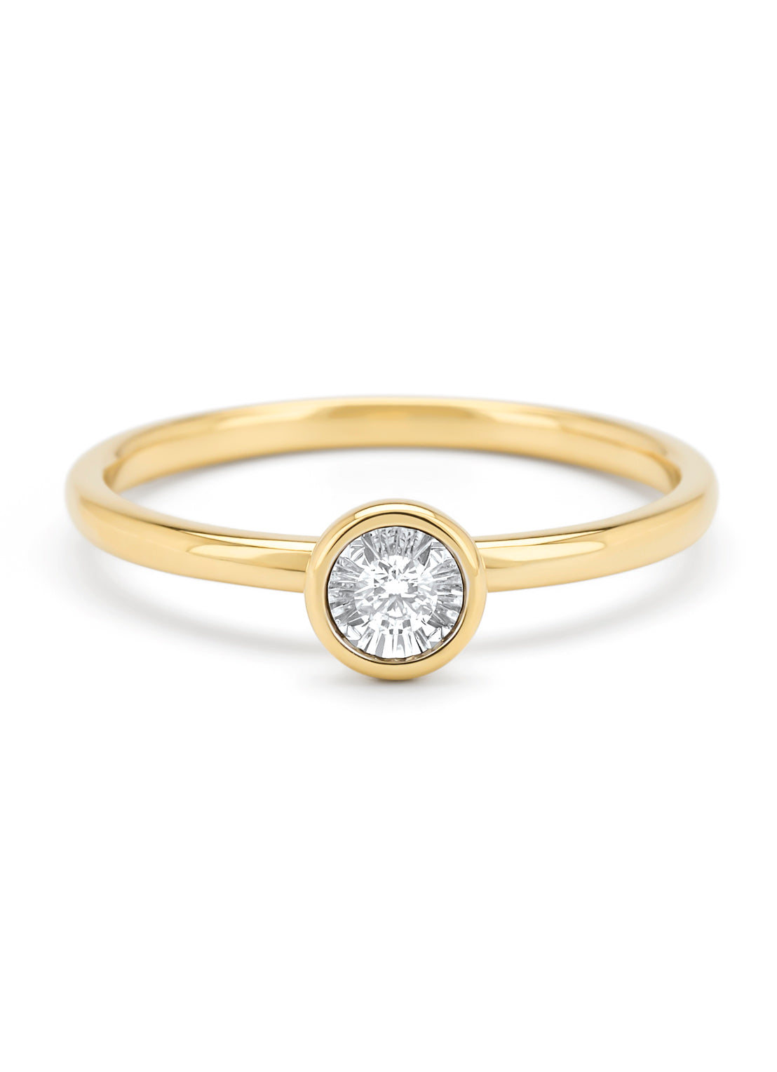 Gouden ring, 0.06 ct diamant, Cosmic
