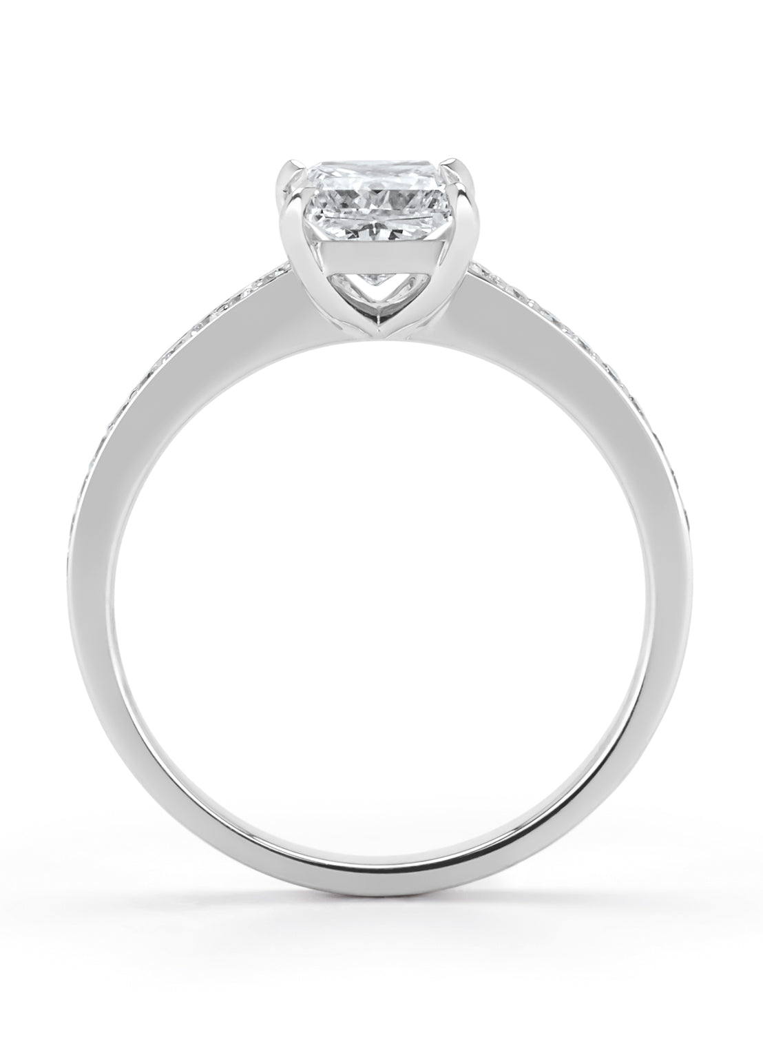 Witgouden ring, 1.27 ct diamant, Solitair