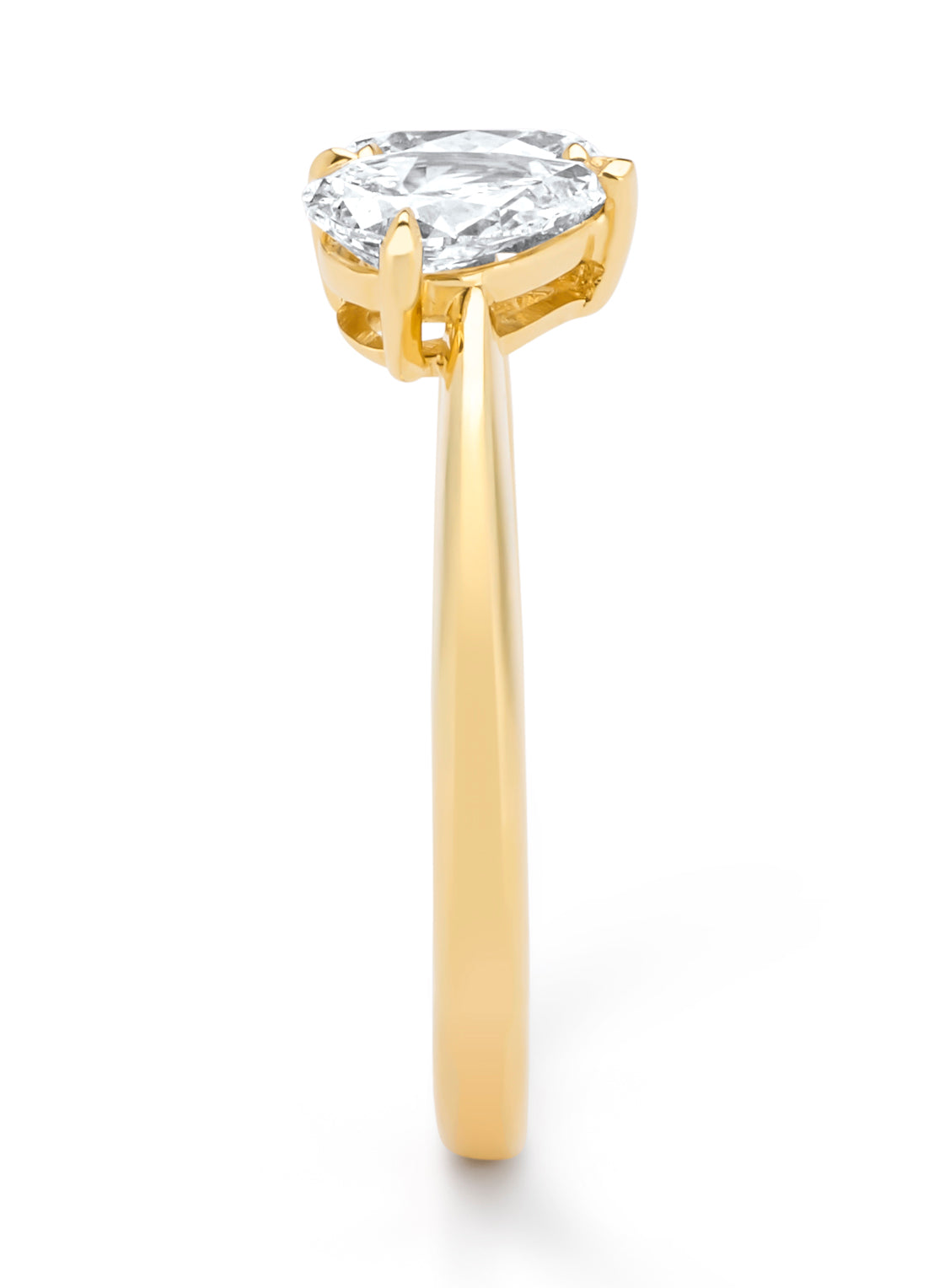 Geelgouden ring Solitair