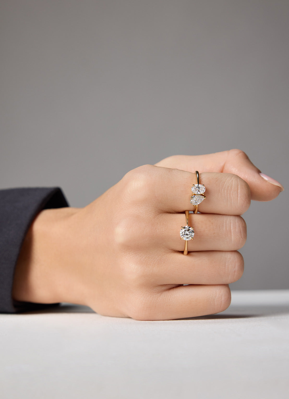 Geelgouden ring Solitair