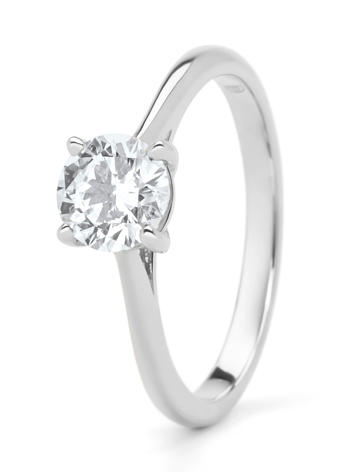 White gold ring, 1.01 ct diamond, Solitaire