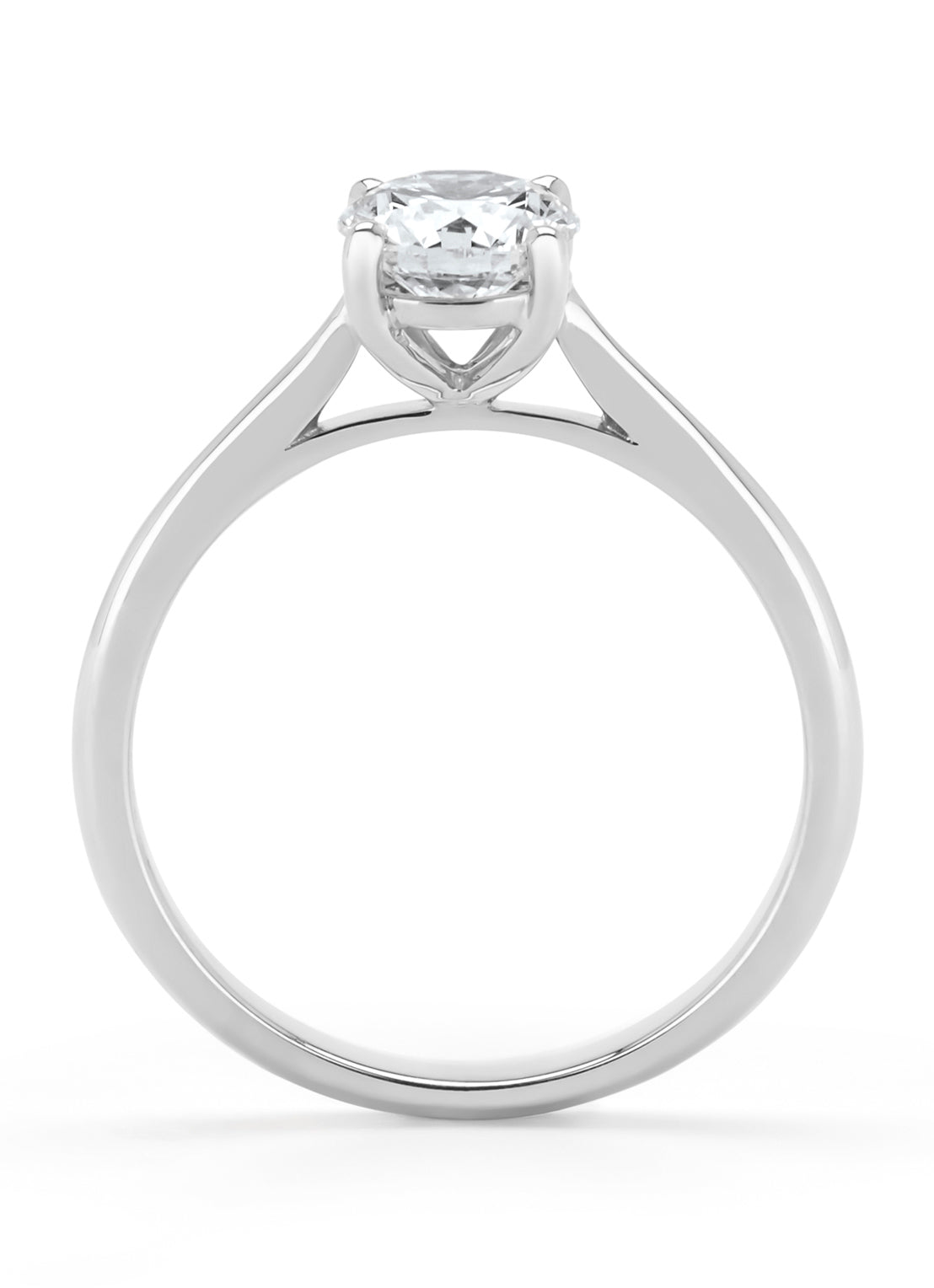White gold ring, 1.01 ct diamond, Solitaire