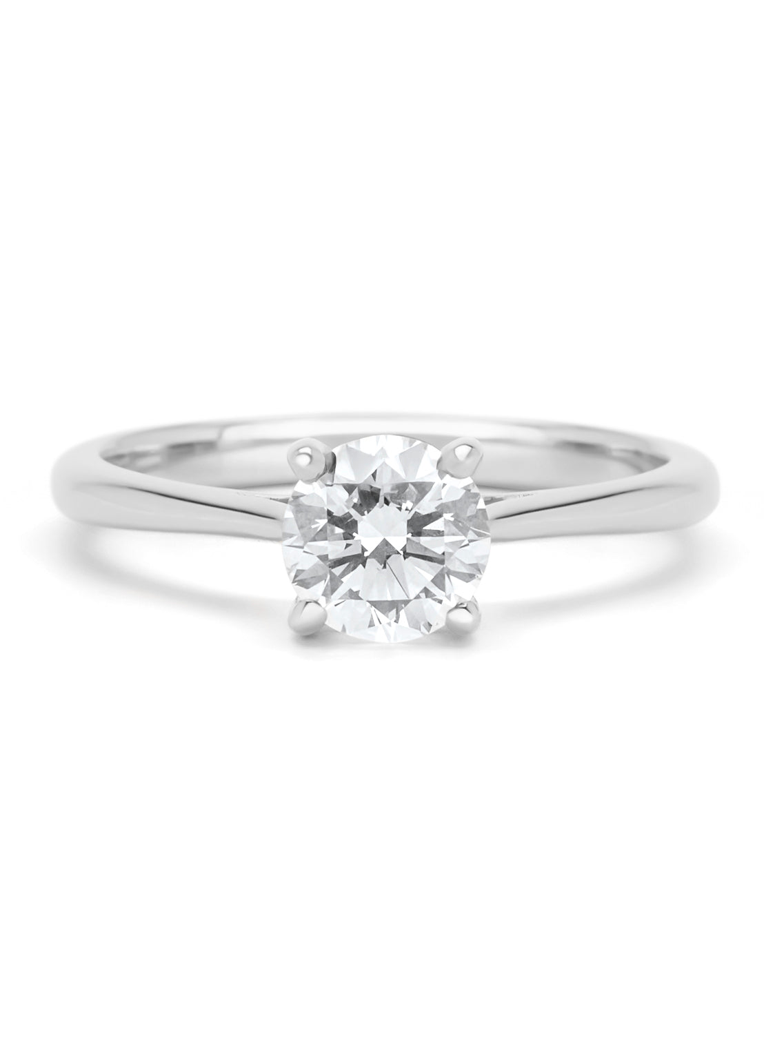 White gold ring, 1.01 ct diamond, Solitaire
