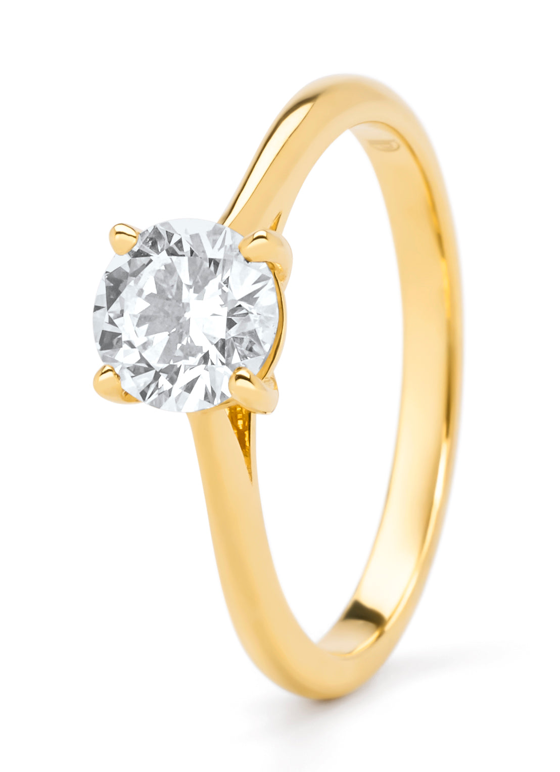 Geelgouden ring Solitair