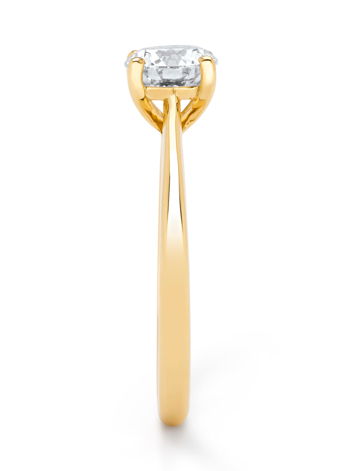 Geelgouden ring Solitair