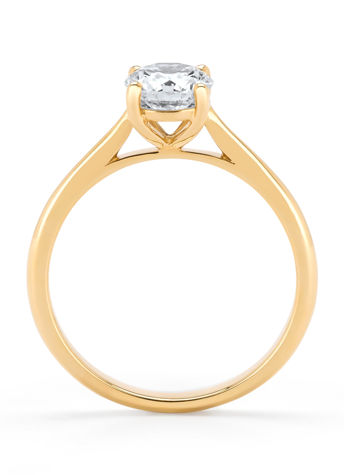 Geelgouden ring Solitair