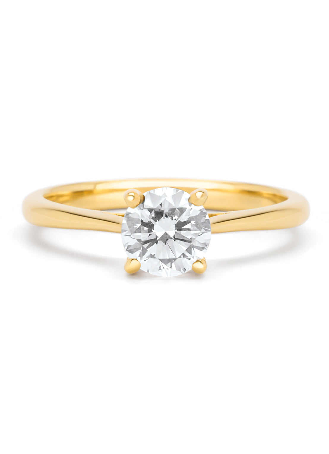 Geelgouden ring Solitair