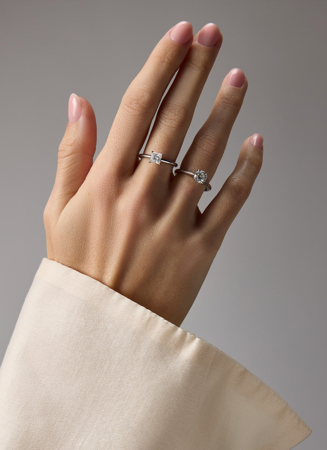 Witgouden ring Solitair