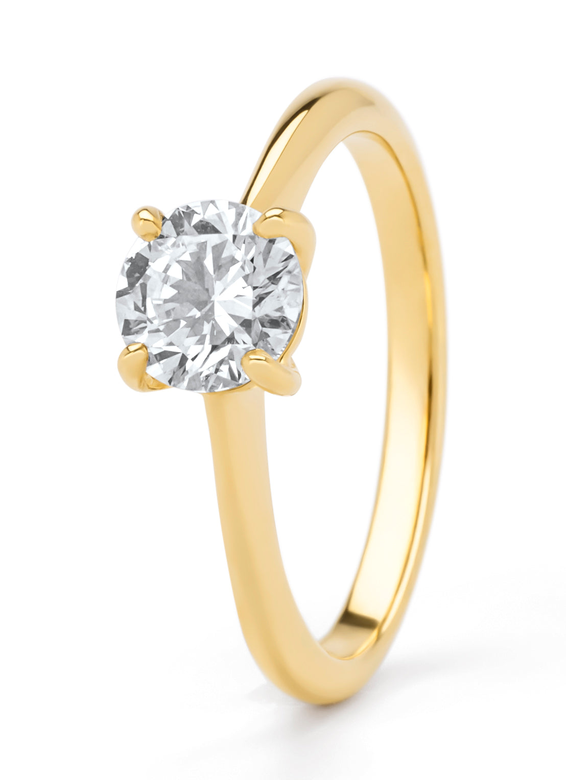 Geelgouden ring Solitair