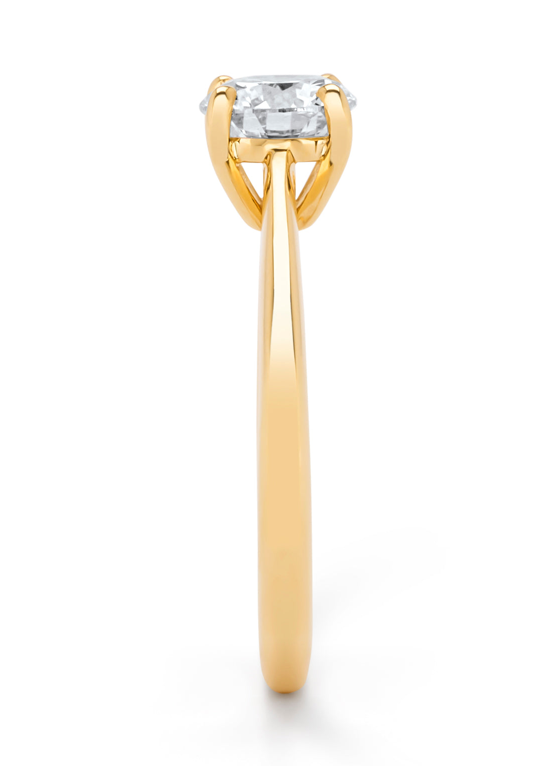 Geelgouden ring Solitair