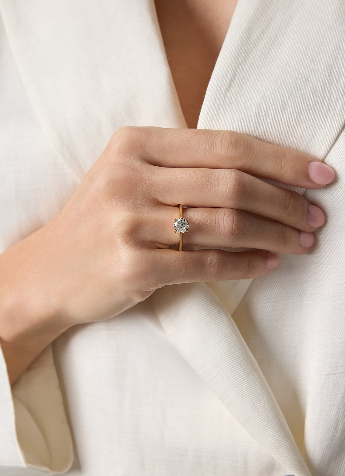 Geelgouden ring Solitair