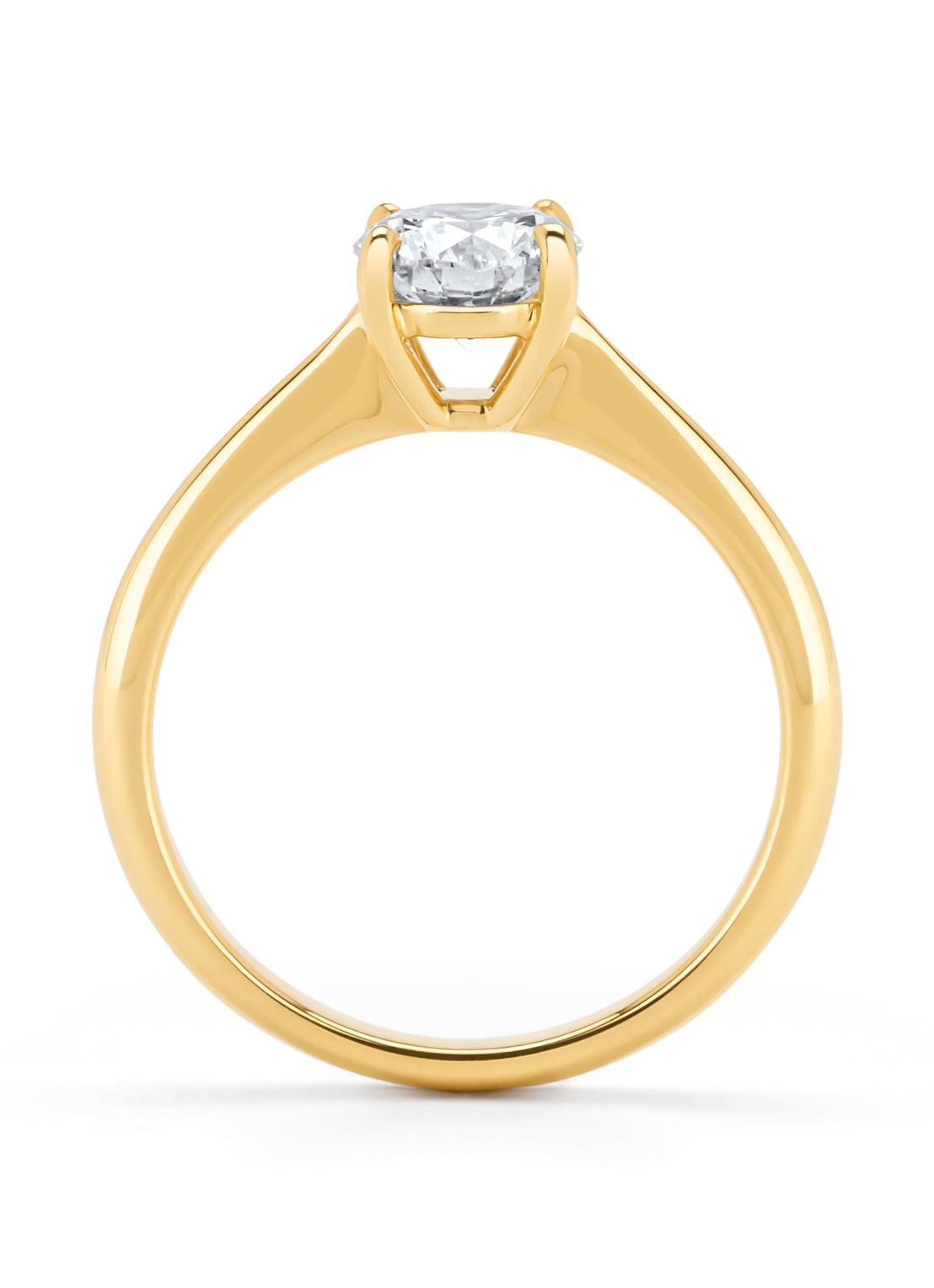 Geelgouden ring Solitair