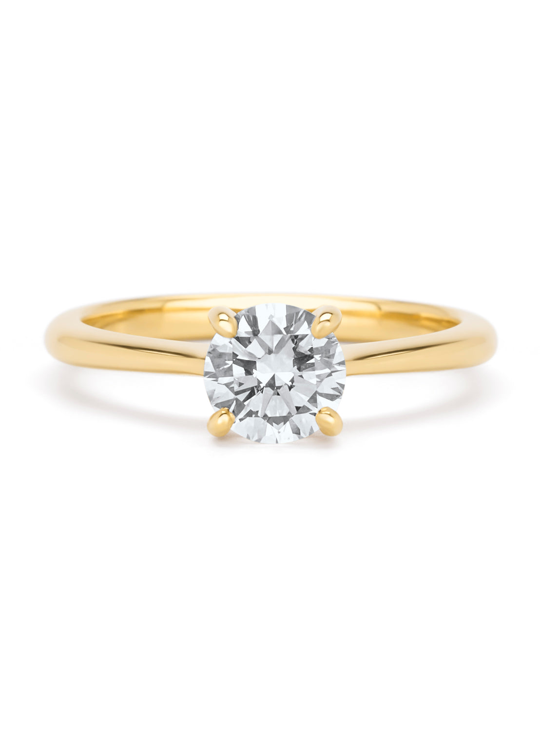 Geelgouden ring Solitair