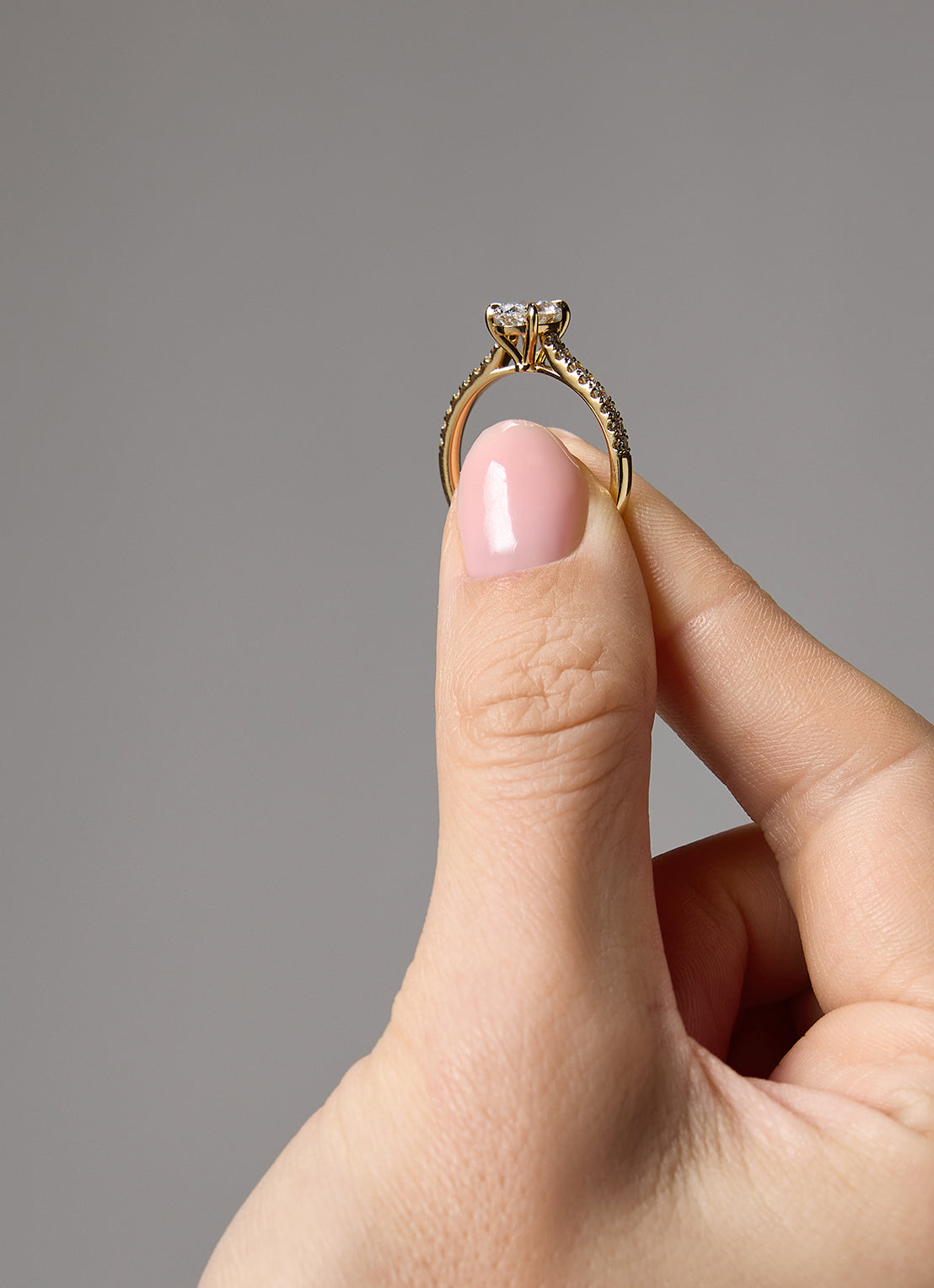 Geelgouden ring, 1.26 ct diamant, Solitair