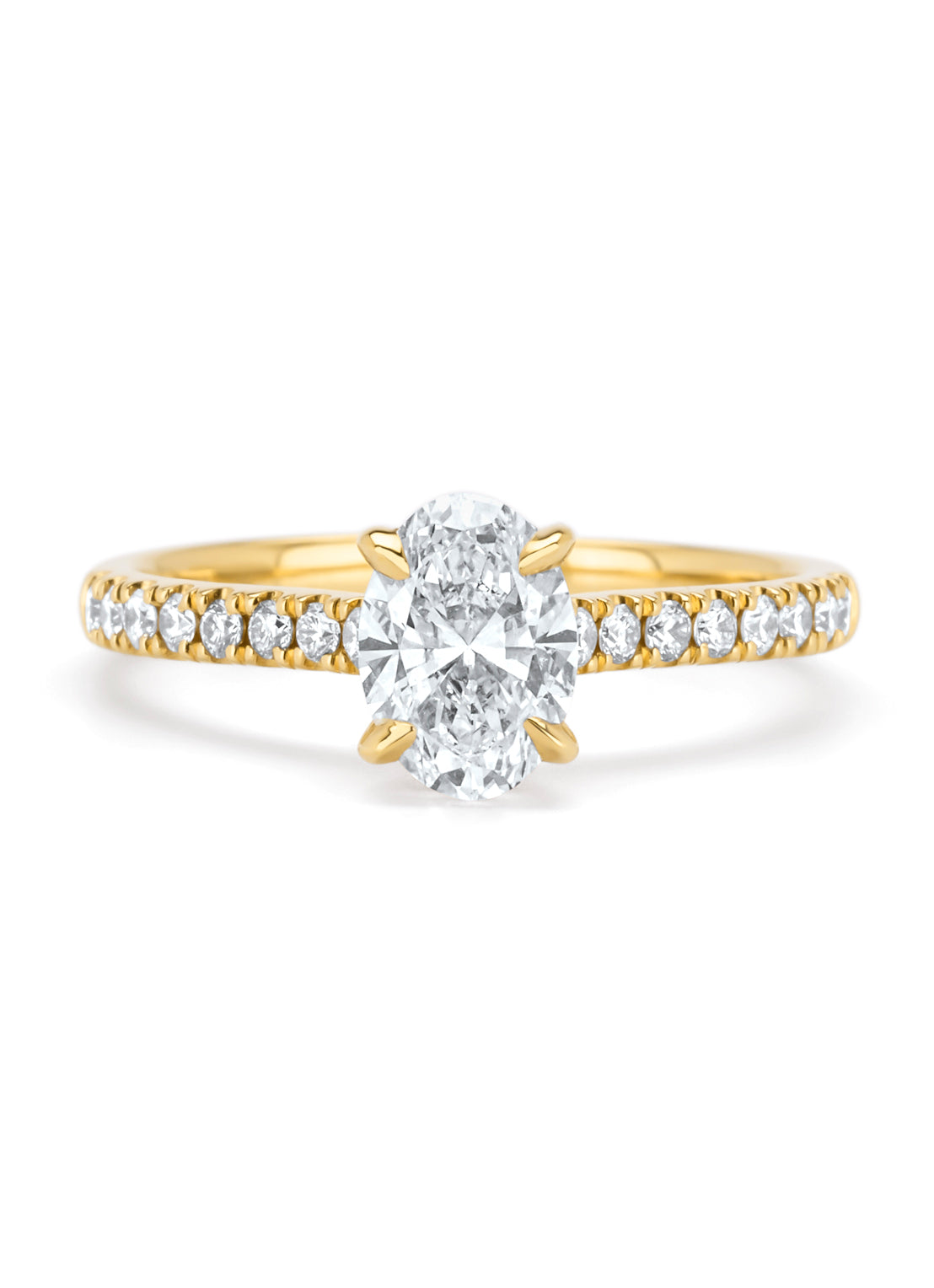 Geelgouden ring, 1.26 ct diamant, Solitair