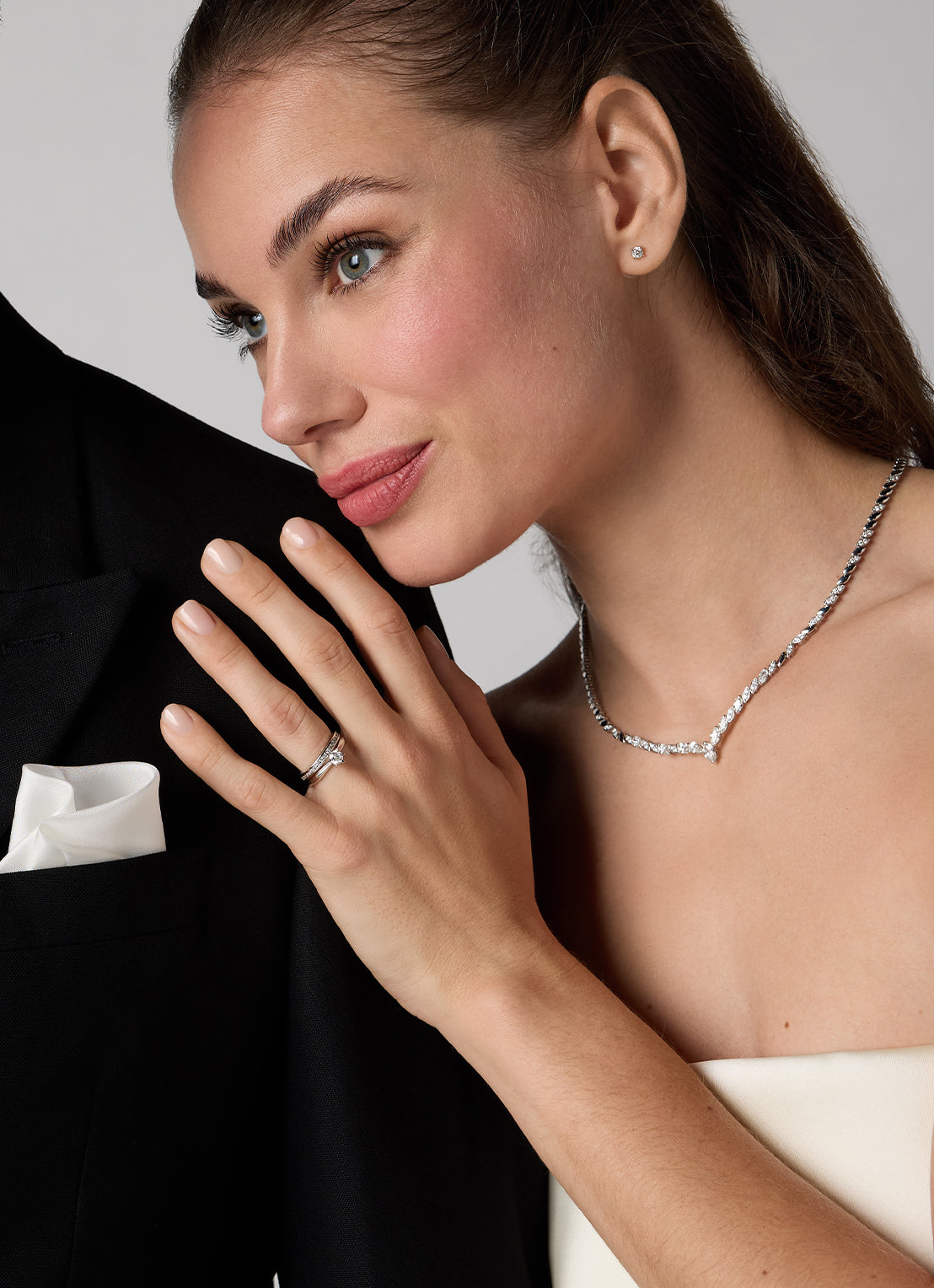 Witgouden ring, 0.40 ct diamant, Perfect Match