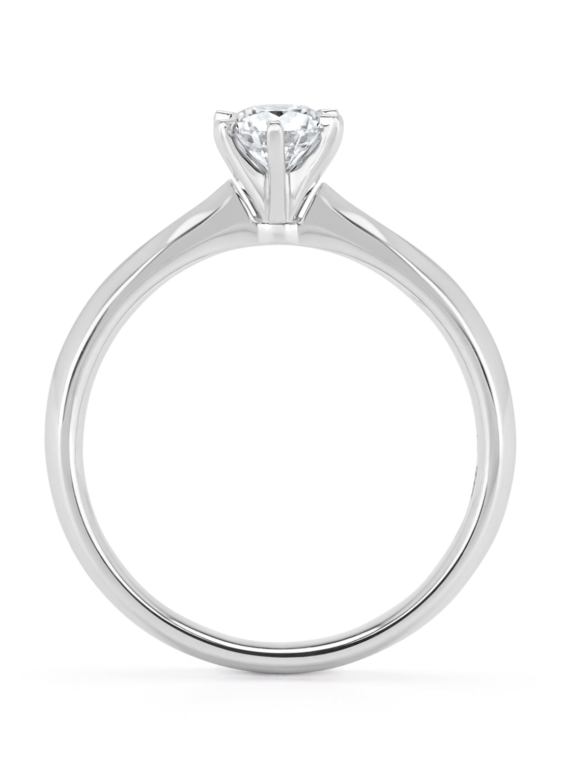 Witgouden ring, 0.40 ct diamant, Perfect Match
