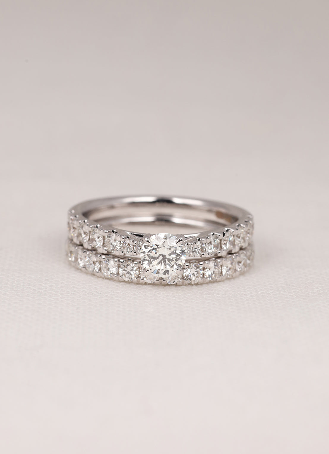 Witgouden ring, 0.87 ct diamant, Perfect Match