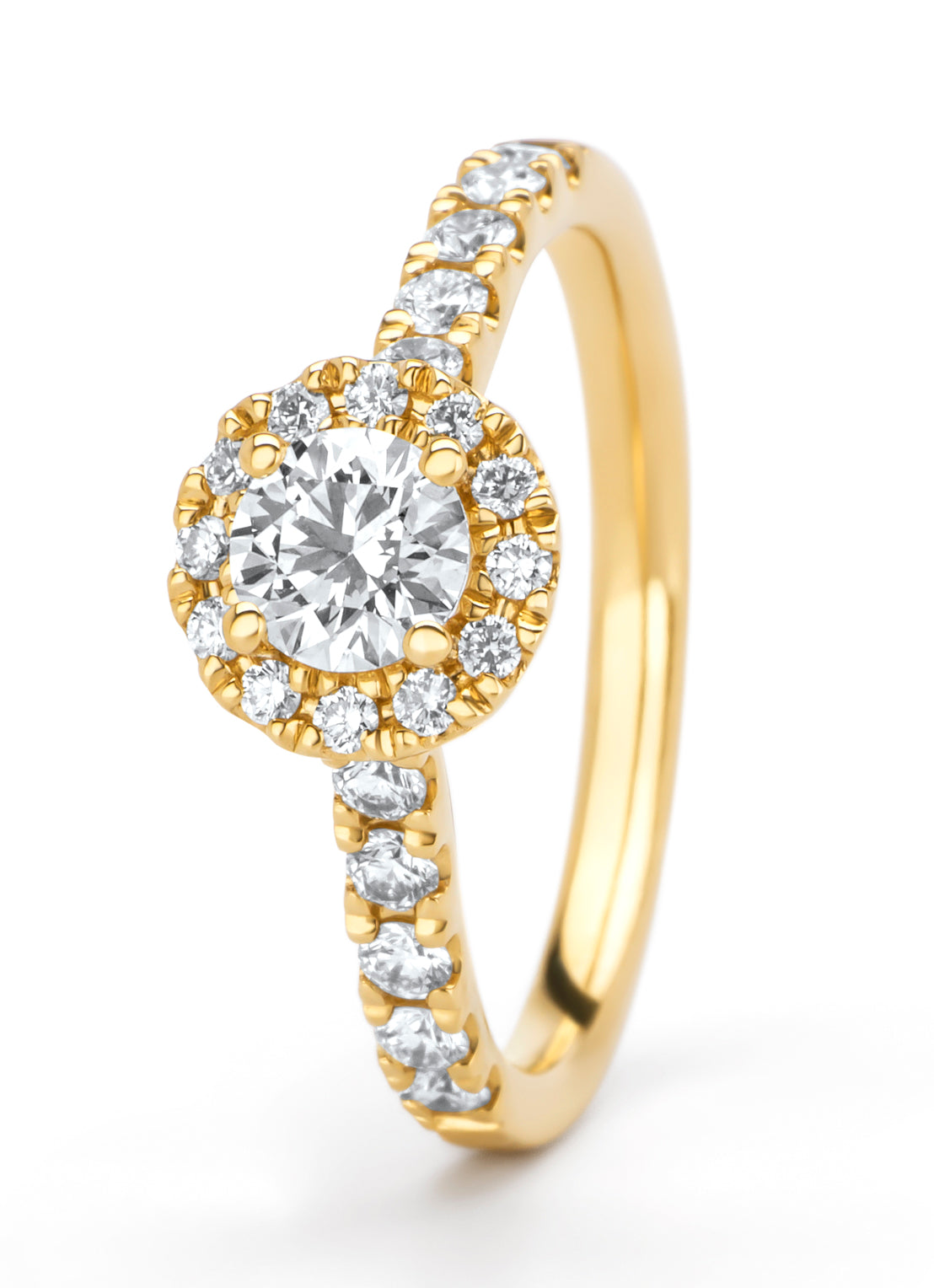 The Halo Match Geelgoud, 1.20 ct diamant, Perfect Match