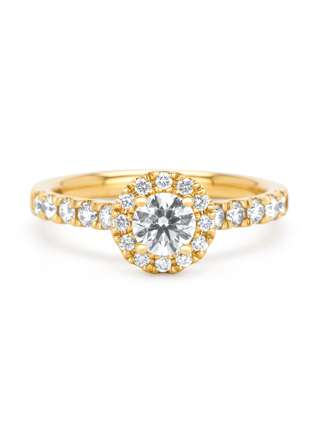 The Halo Match Geelgoud, 1.20 ct diamant, Perfect Match