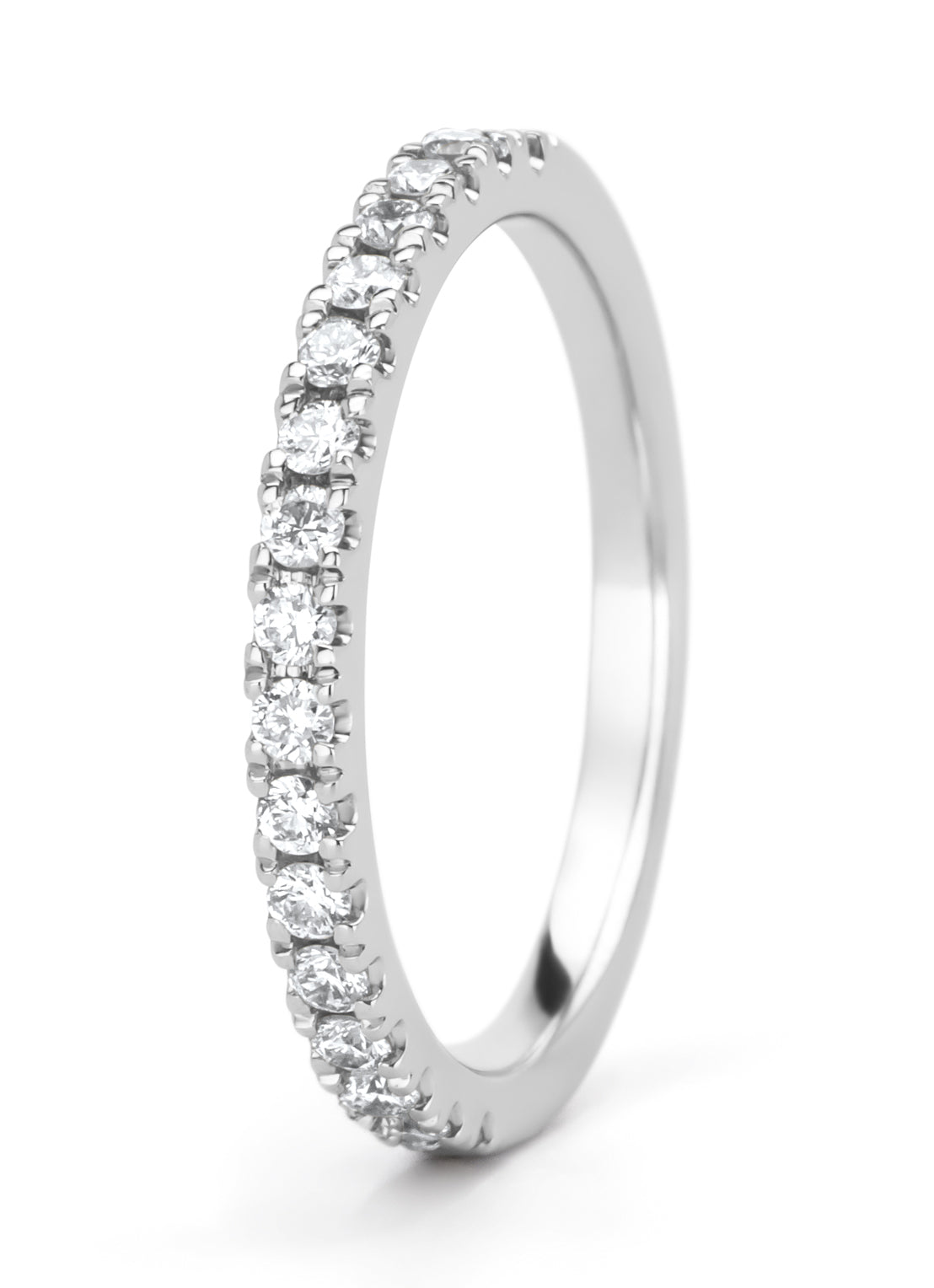 Witgouden ring, 0.31 ct diamant, Wedding