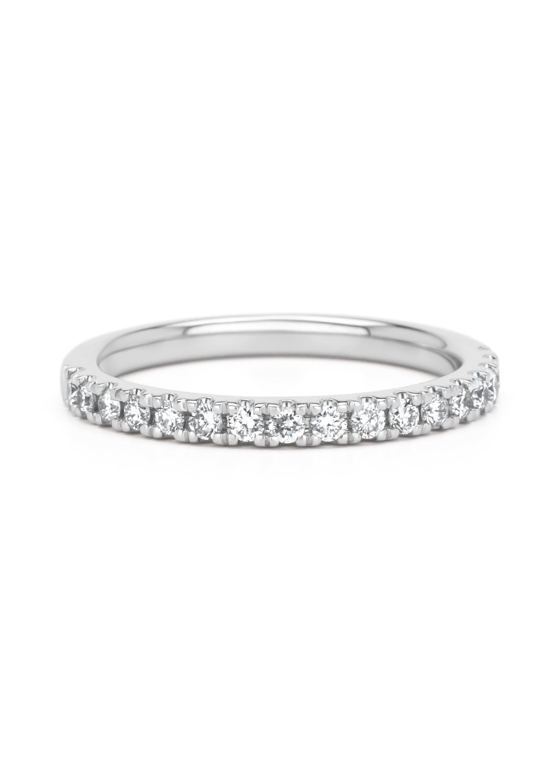Witgouden ring, 0.31 ct diamant, Wedding