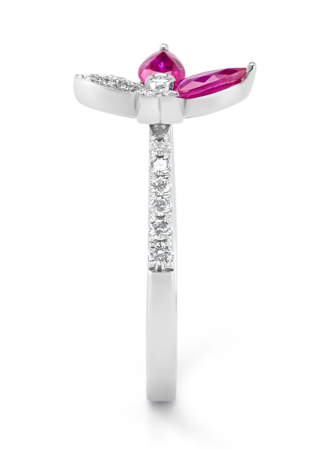 White gold ring, 0.50 ct ruby