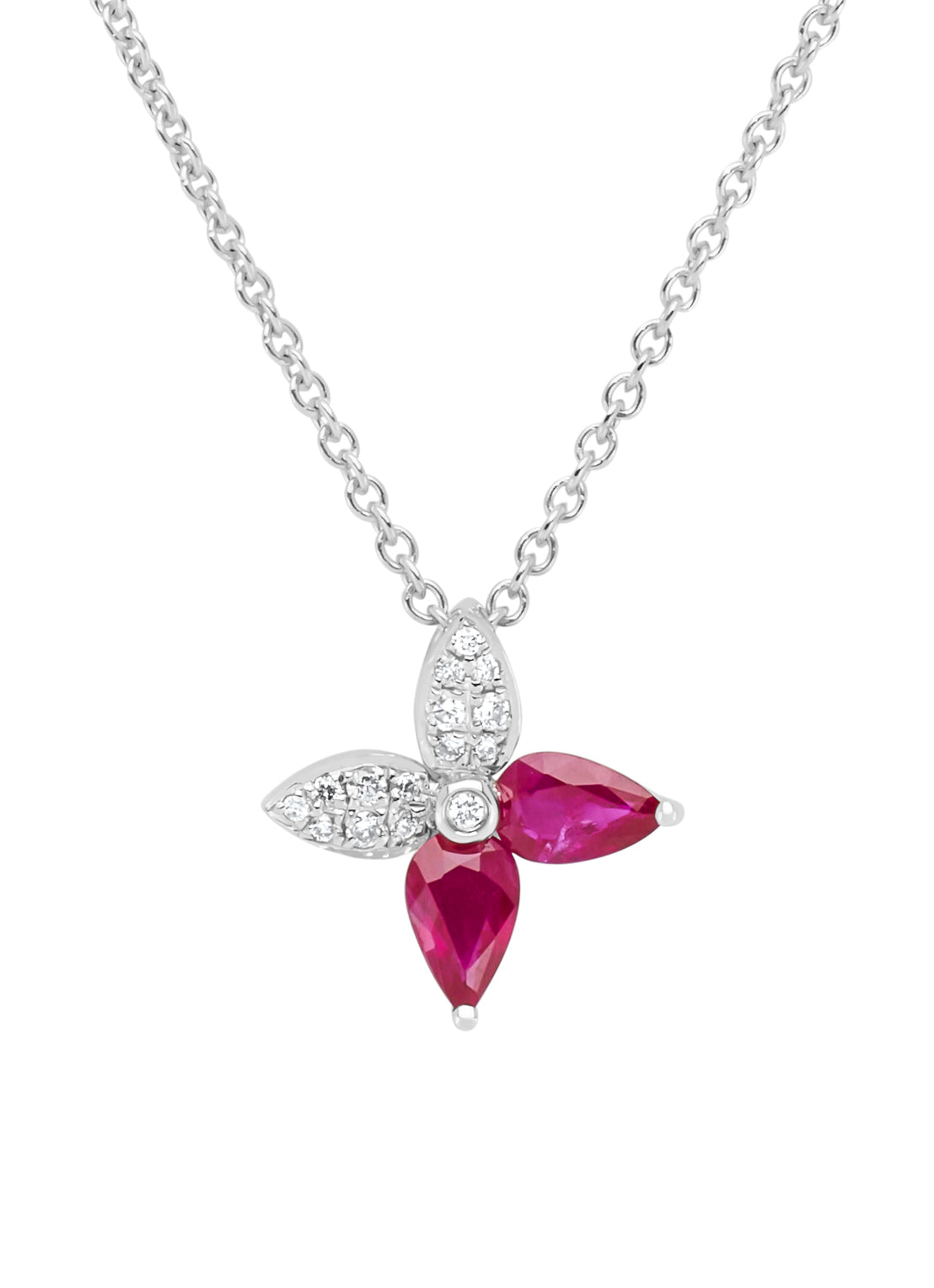White gold pendant, 0.50 ct ruby